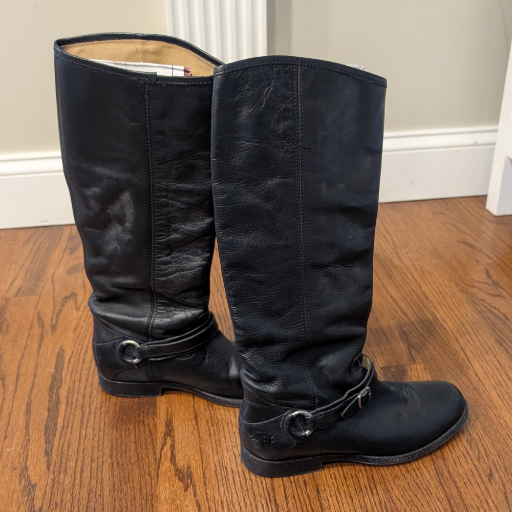 Frye Black Leather Boots